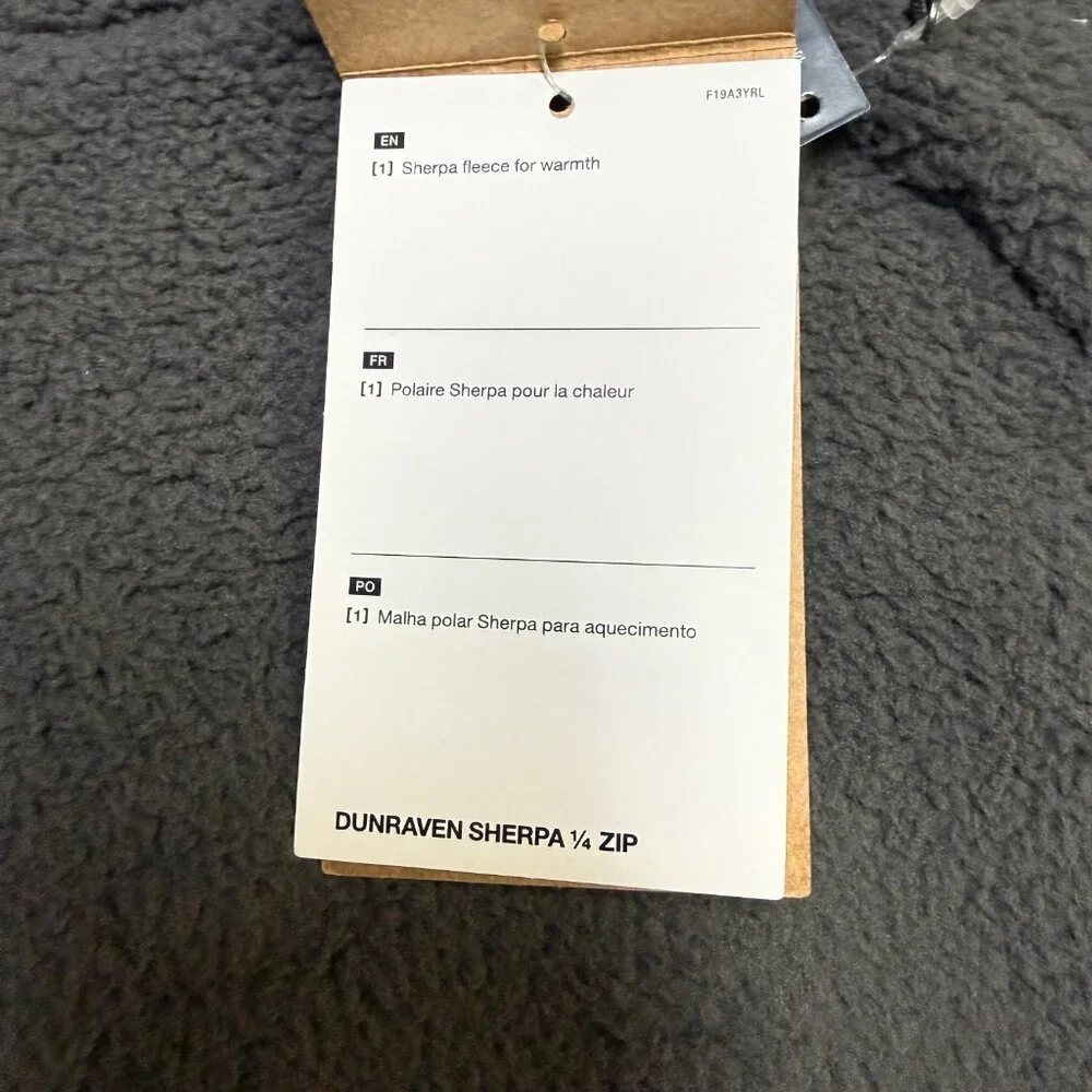 The North‎ Face Men’s Dunraven Sherpa Extra Large Asphalt Gray NWT